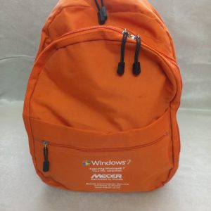 Orange Windows 7 Mecer Promo Backpack